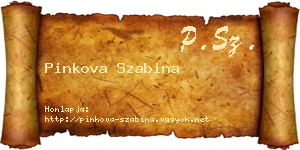 Pinkova Szabina névjegykártya