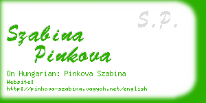 szabina pinkova business card